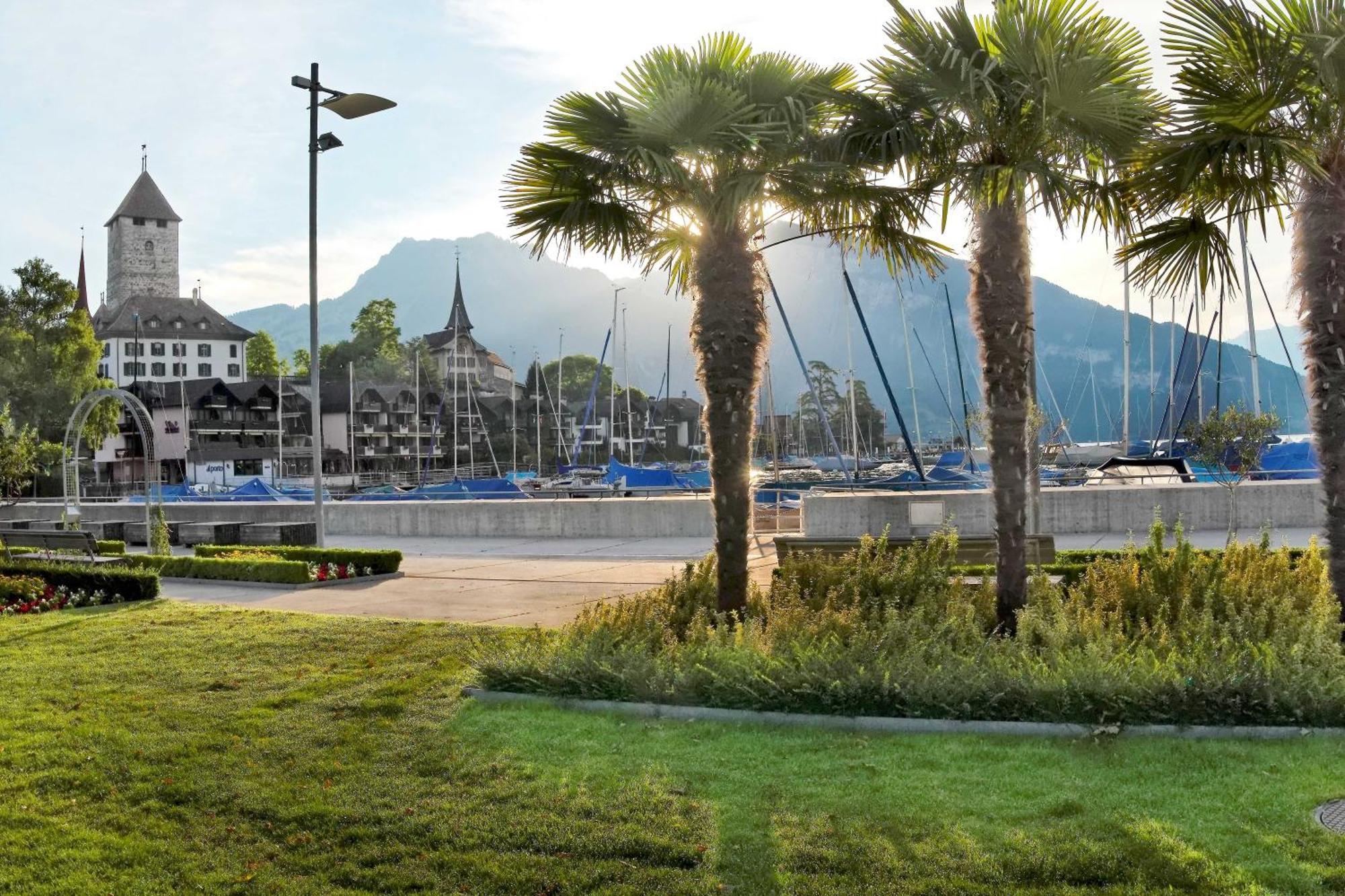 Hotel Seaside Spiez Bagian luar foto